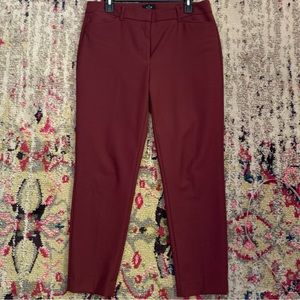 EUC White House Black Market Burgundy Stretch Dress Pants Size 10